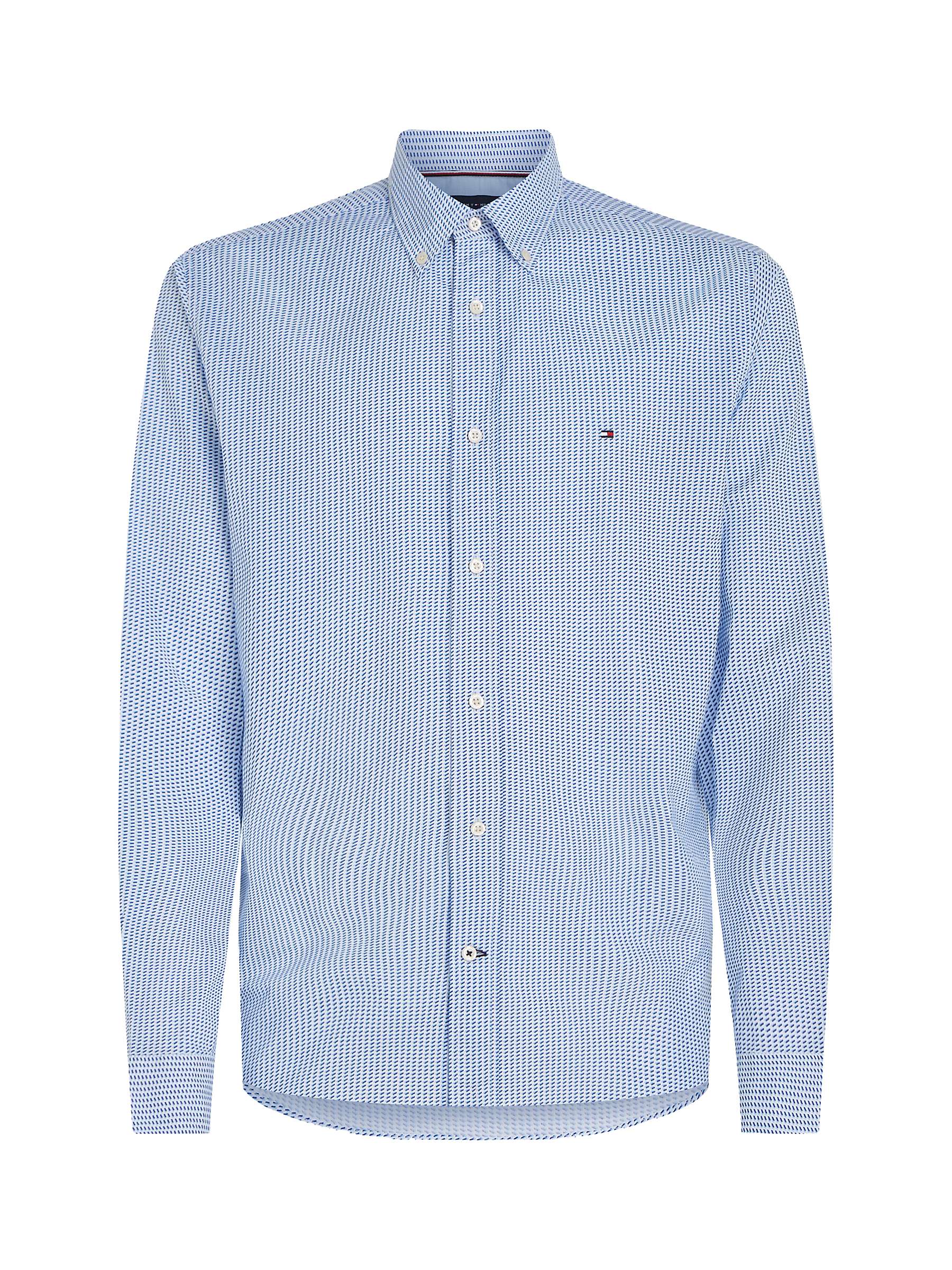 Tommy Hilfiger Soft Flex Print Shirt, Blue at John Lewis & Partners