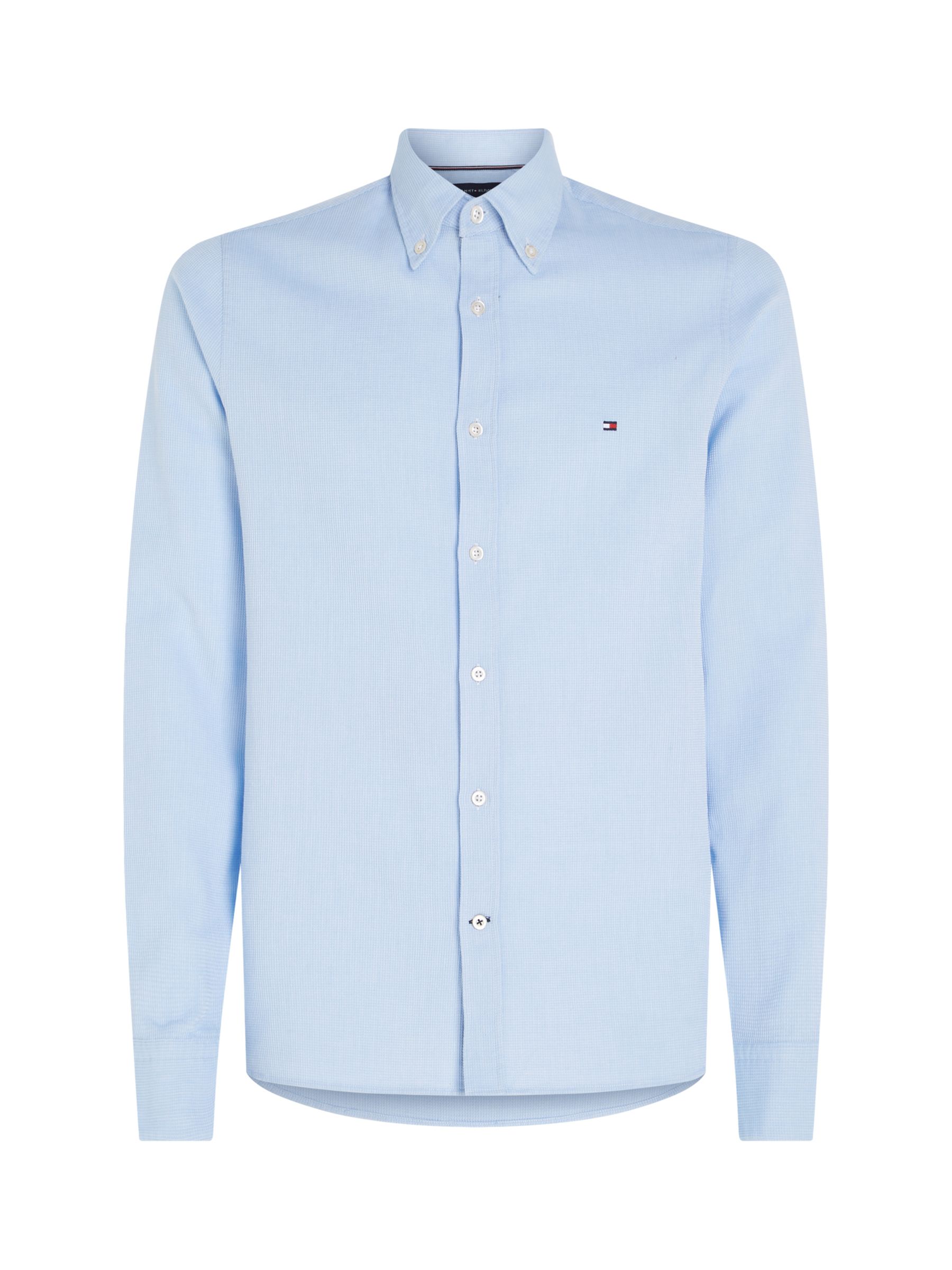 Tommy Hilfiger Dobby Slim Fit Shirt, Cloudy Blue at John Lewis & Partners