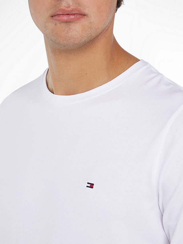 Tommy Hilfiger Stretch Slim Fit Long Sleeve T-Shirt, White