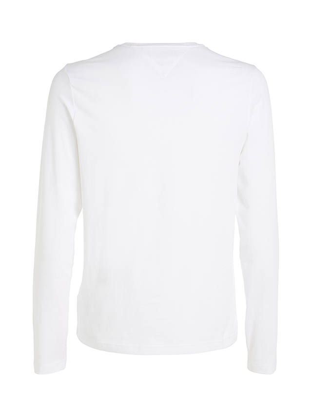 Tommy Hilfiger Stretch Slim Fit Long Sleeve T-Shirt, White
