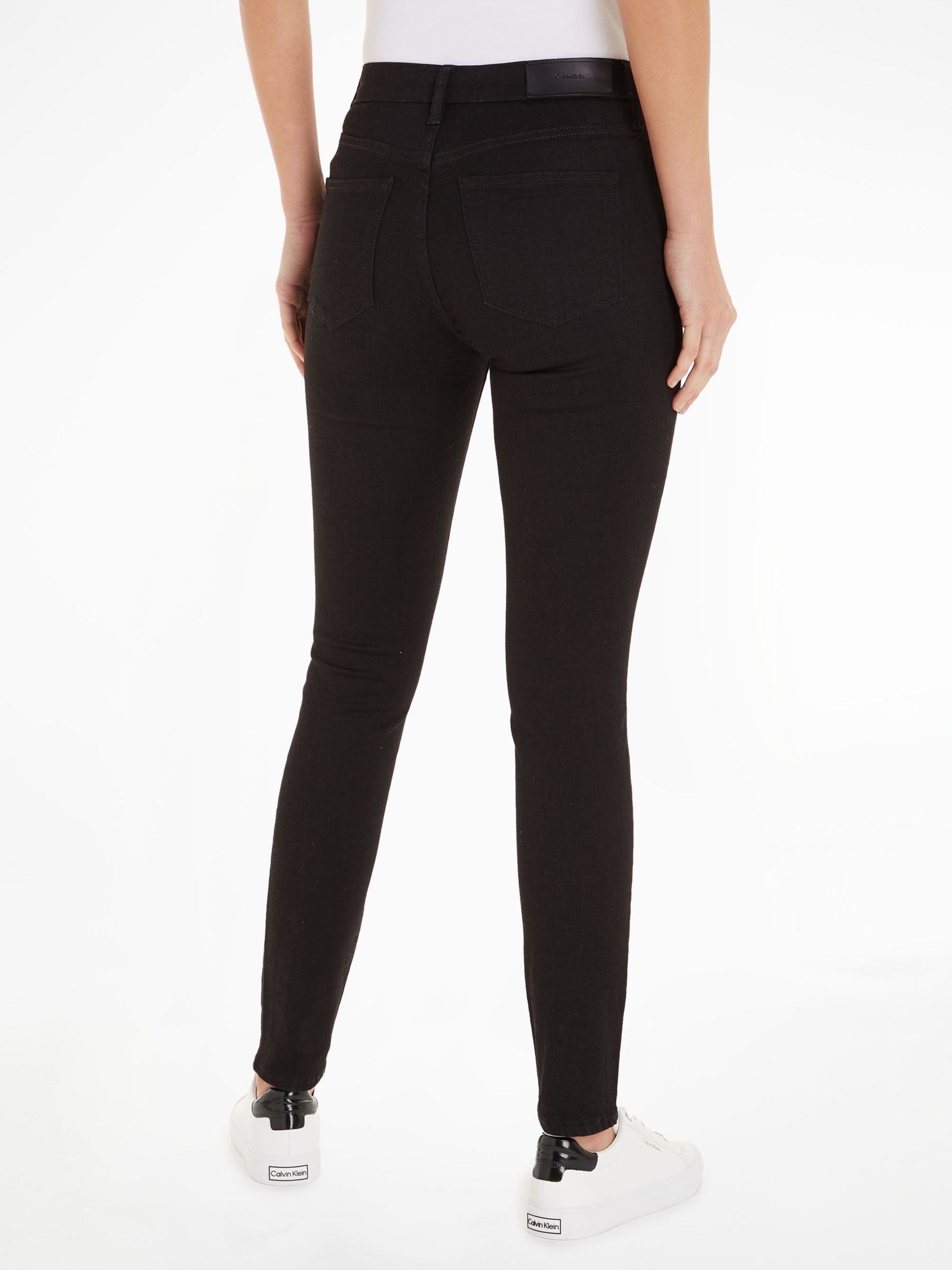 Calvin Klein High Waist Skinny Jeans, Denim Black, 25R