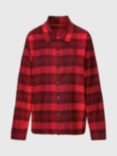 Calvin Klein Check Flannel Pyjama Top, Red/Black, Red/Black