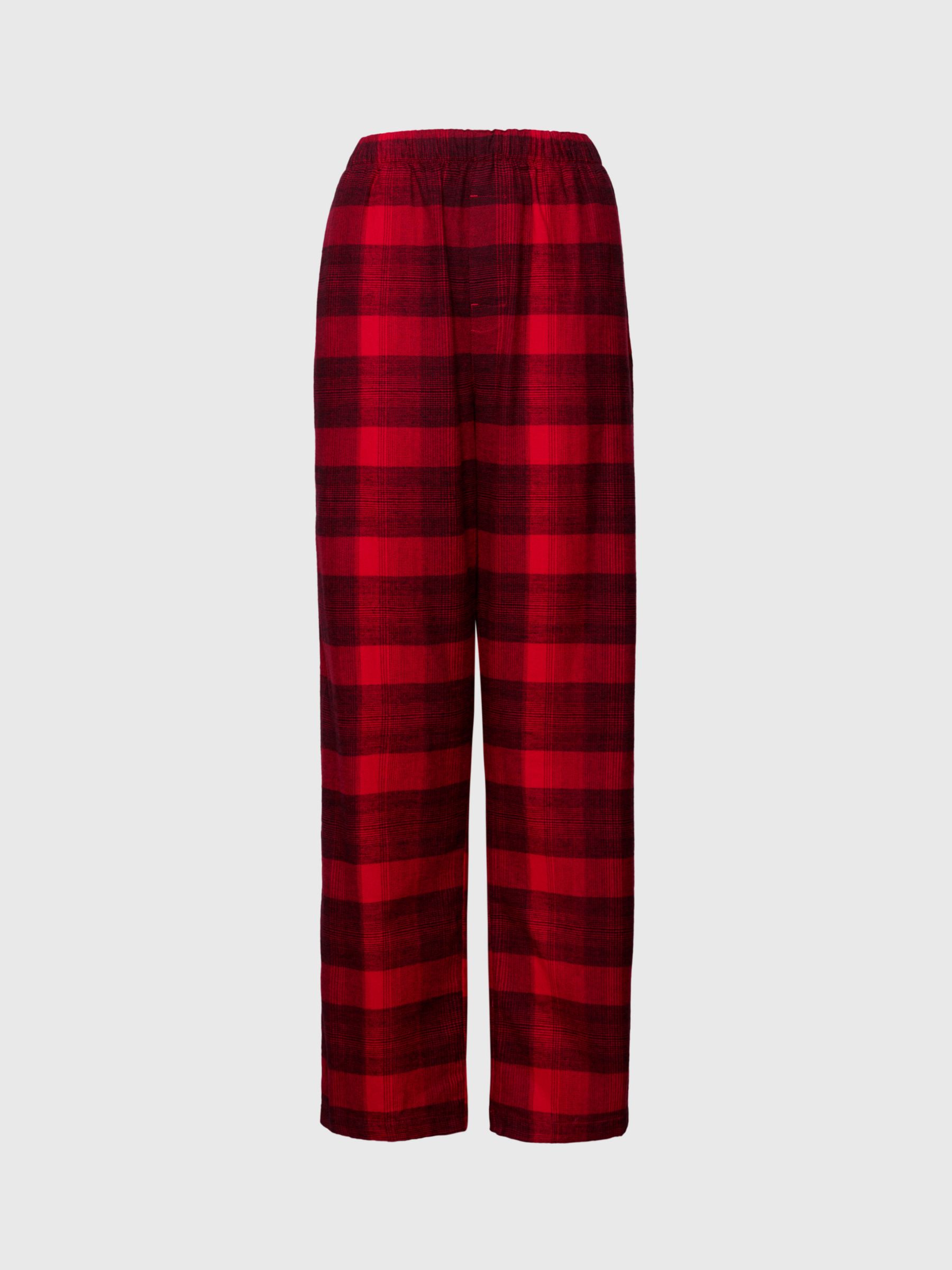 Calvin Klein Check Flannel Pyjama Trousers, Red/Black, XS