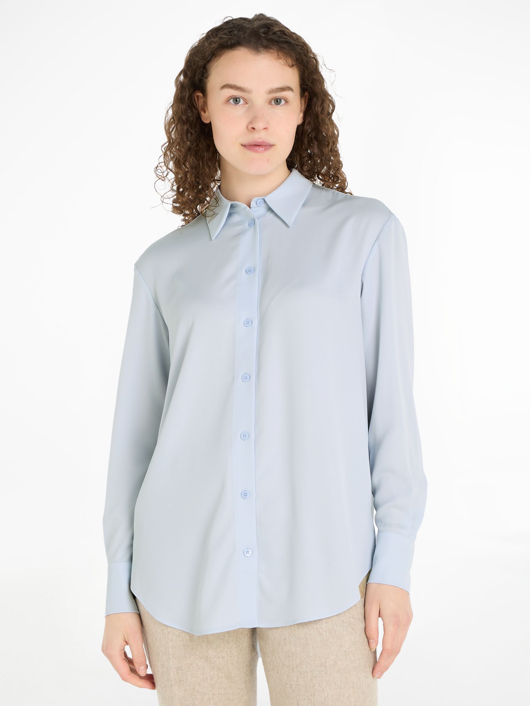 Calvin Klein Recycled Relaxed Shirt, Arctic Ice at John Lewis & Partners