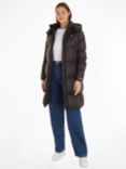 Calvin Klein Down Knee Length Quilted Coat, Ck Black