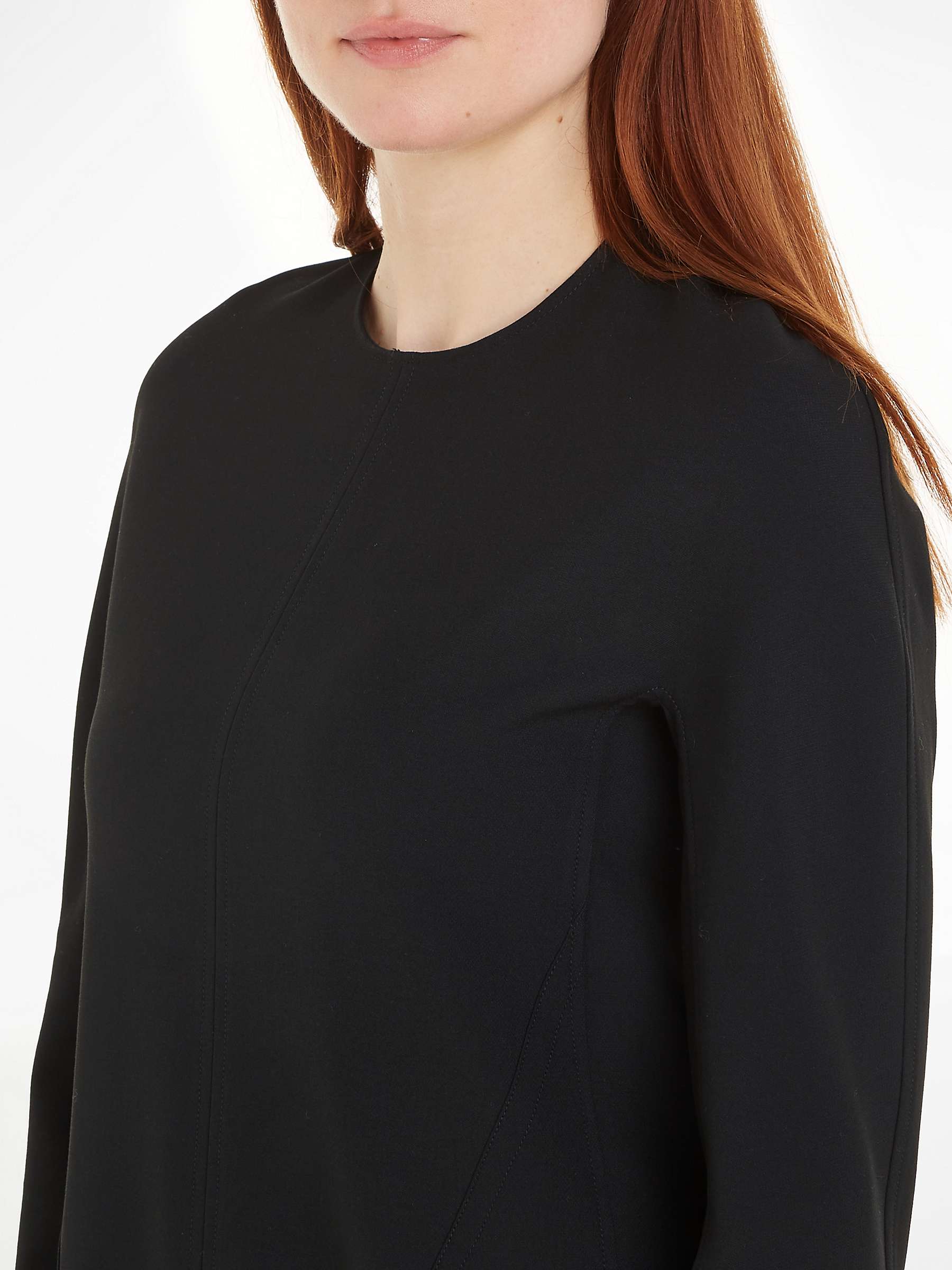 Buy Calvin Klein Long Sleeve Shift Dress, Ck Black Online at johnlewis.com