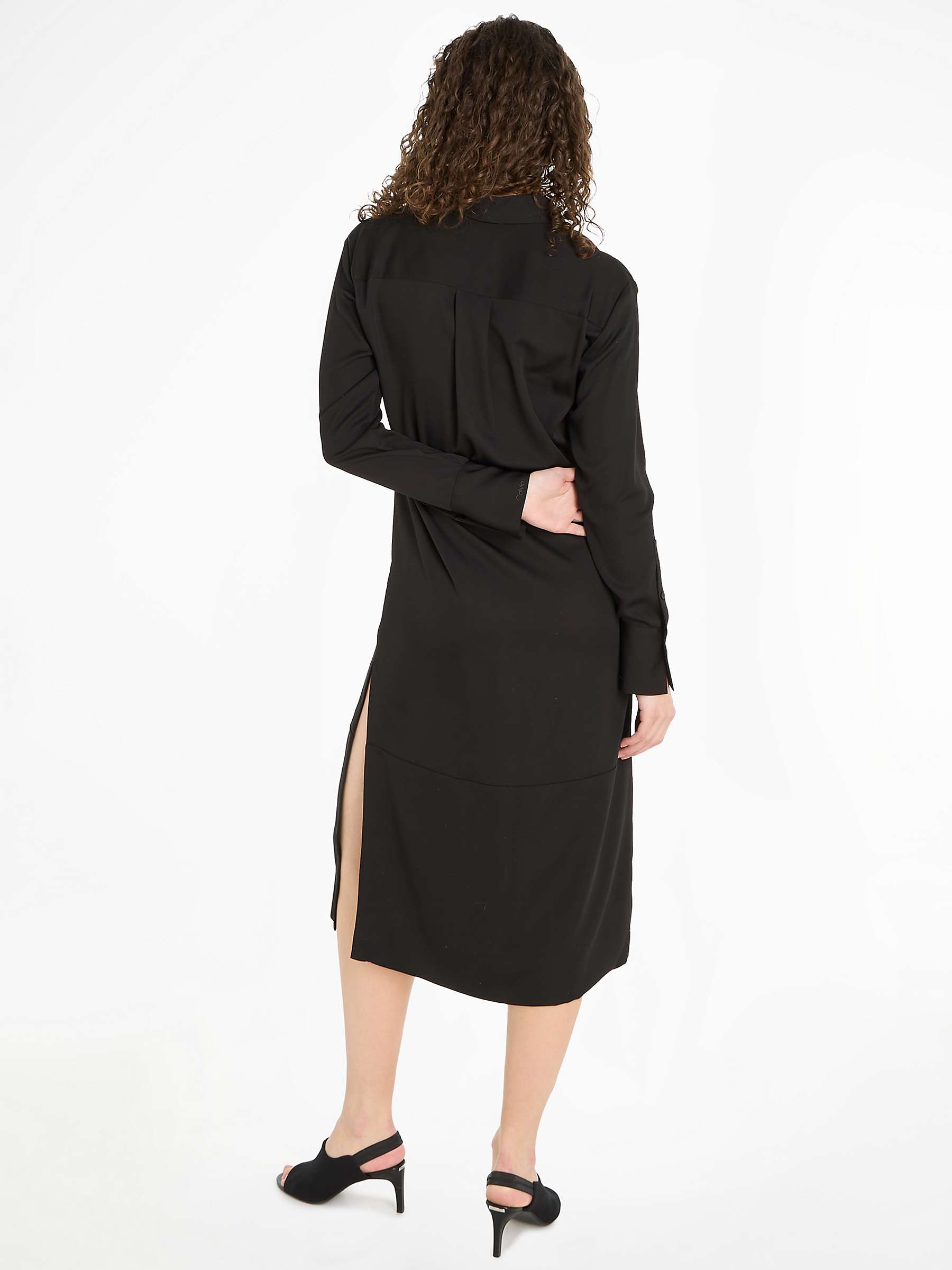 Buy Calvin Klein Recycled Shirt Dress, Ck Black Online at johnlewis.com