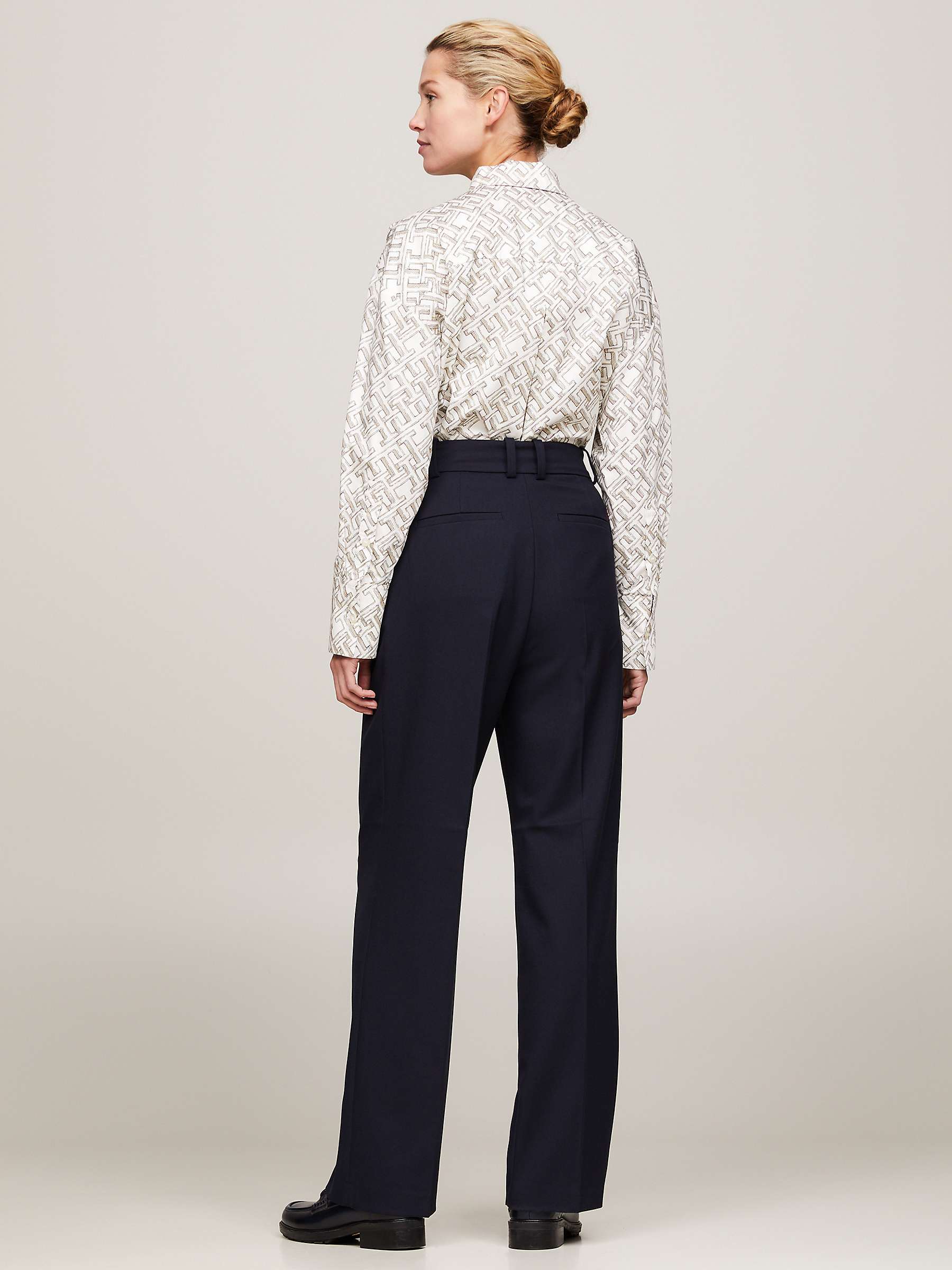 Buy Tommy Hilfiger Relaxed Fit Pleat Detail Trousers, Desert Sky Online at johnlewis.com