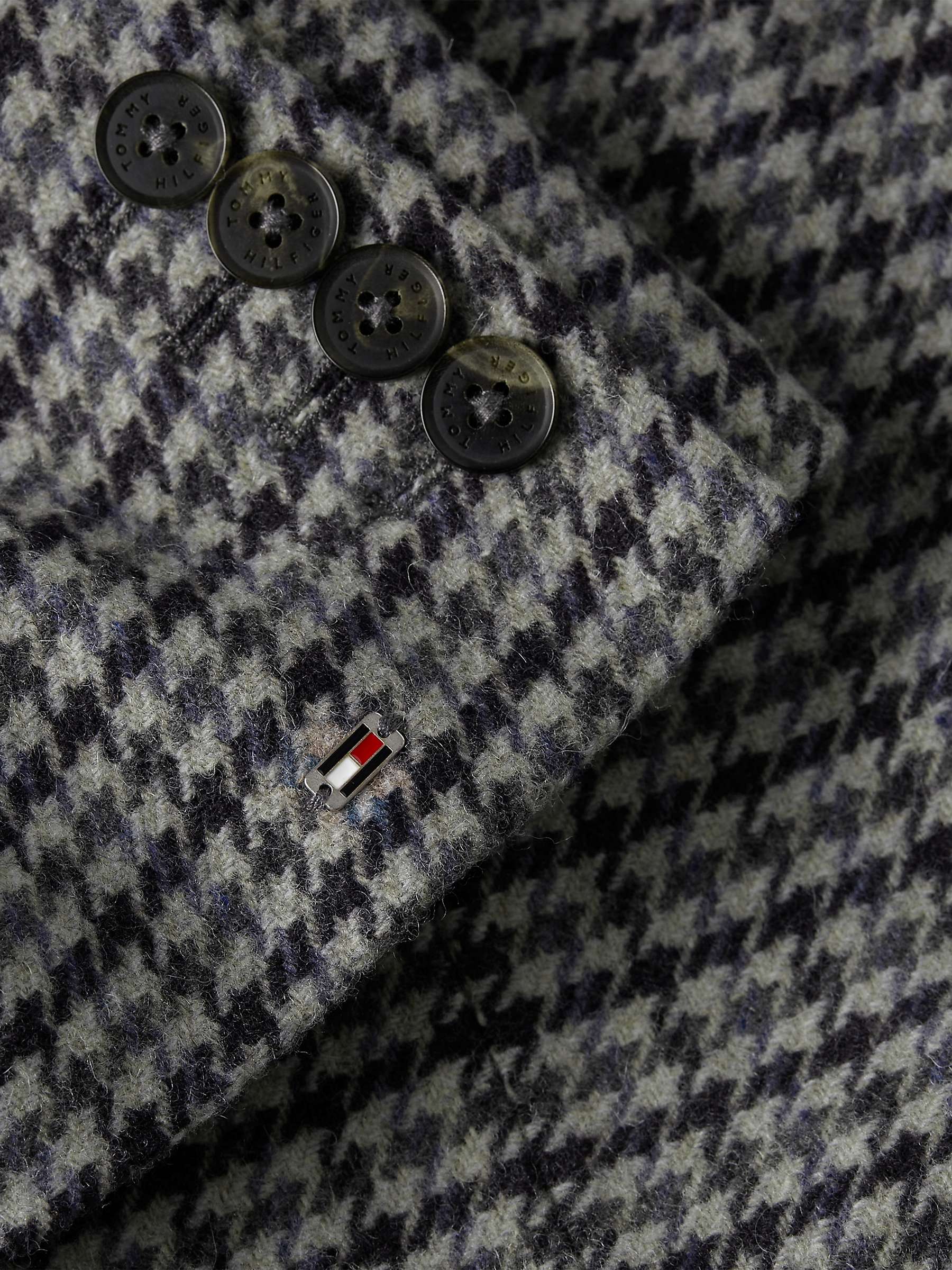 Buy Tommy Hilfiger Relaxed Wool Blend Check Blazer, Blue/Grey Online at johnlewis.com