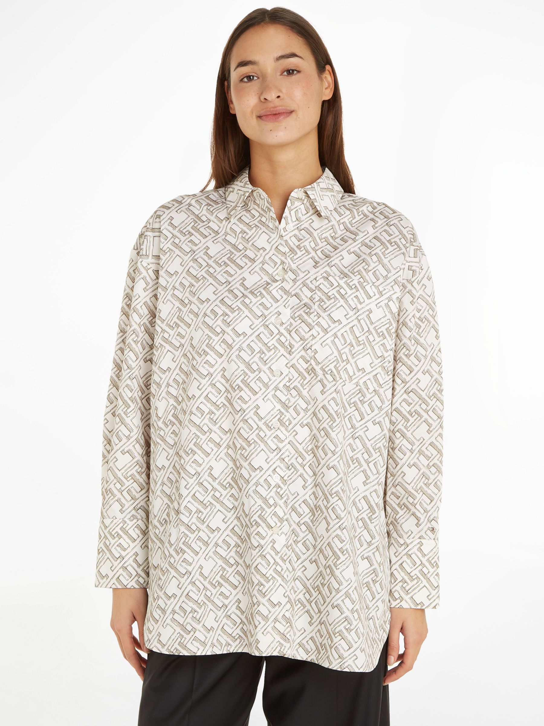 Tommy Hilfiger Relaxed Print Shirt, Illustrated White