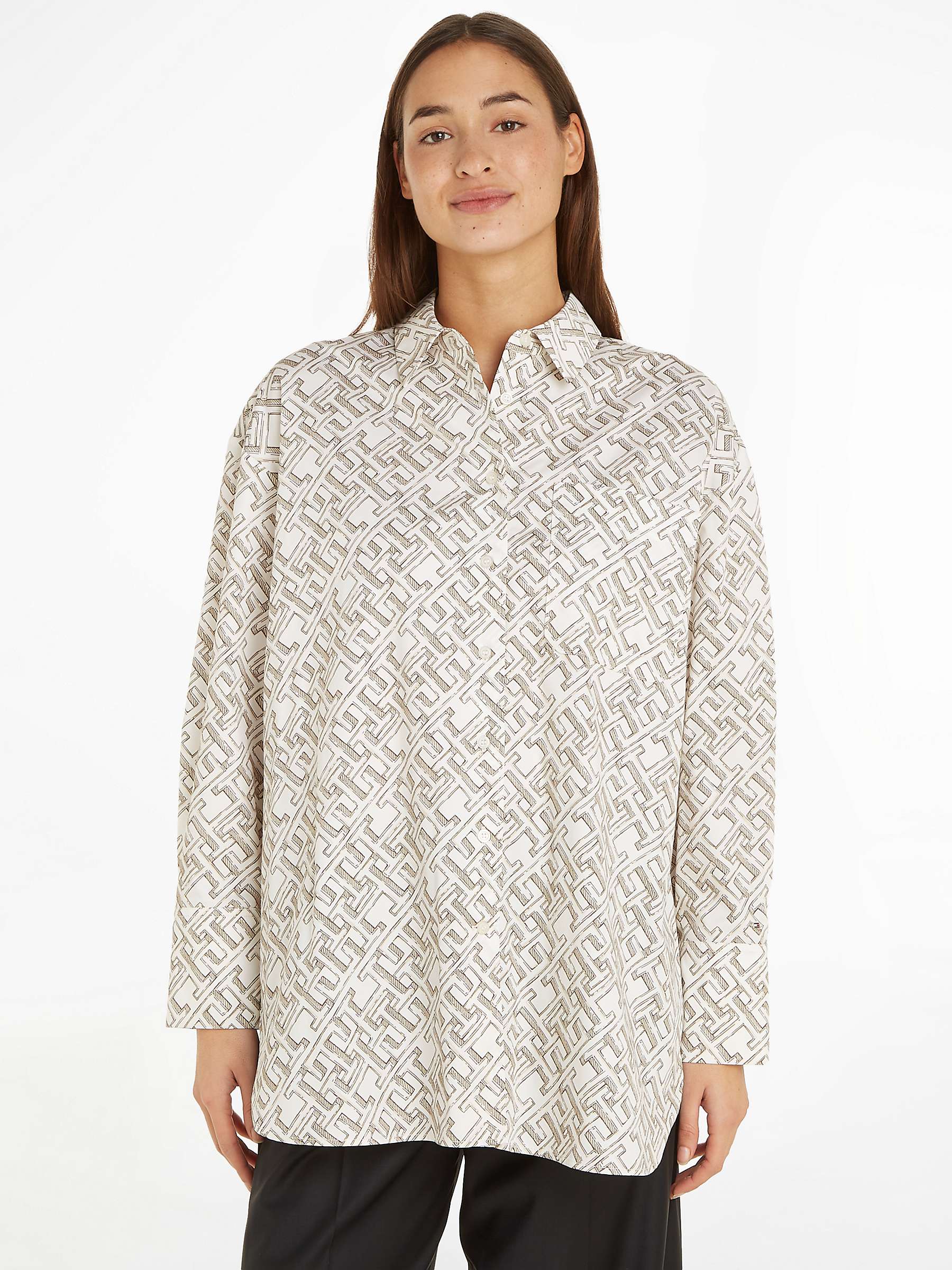 Buy Tommy Hilfiger Relaxed Print Shirt, Illustrated White Online at johnlewis.com