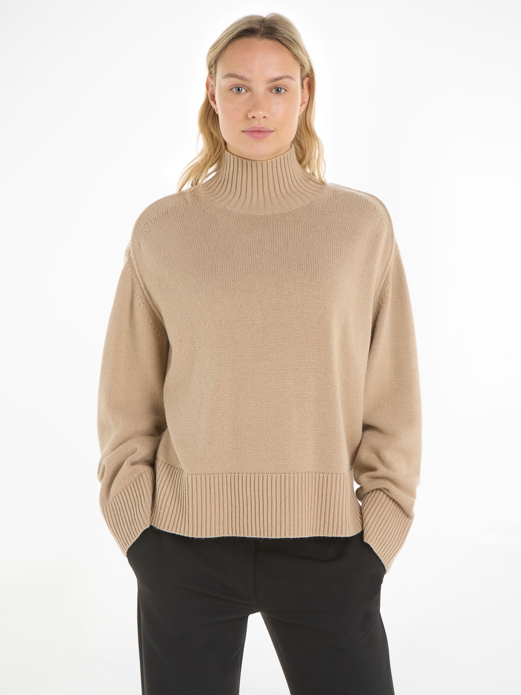 Tommy Hilfiger Relaxed Funnel Neck Jumper, Merino, M