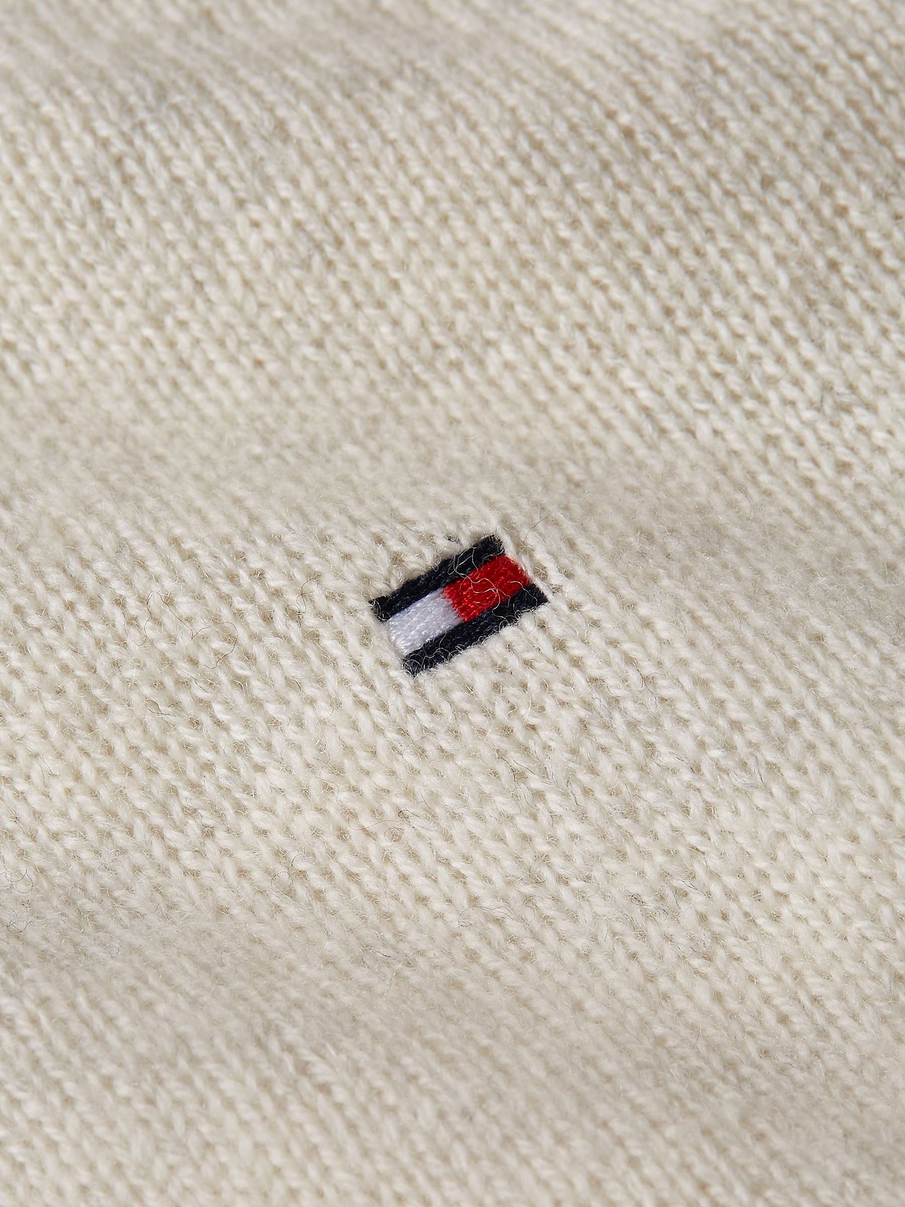 Tommy Hilfiger Soft Wool Crew Neck Jumper, Ancient White at John Lewis ...