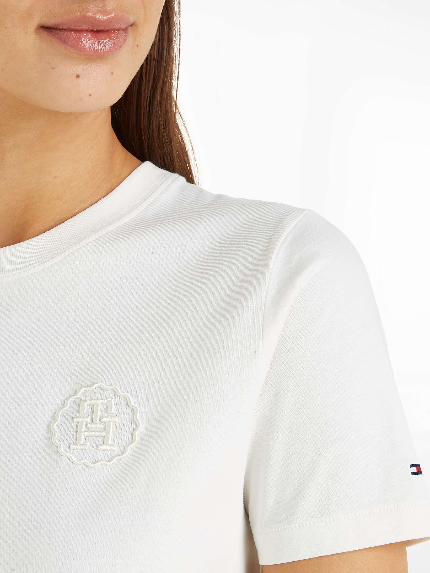 Buy Tommy Hilfiger Embossed Logo Short Sleeve T-Shirt Online at johnlewis.com
