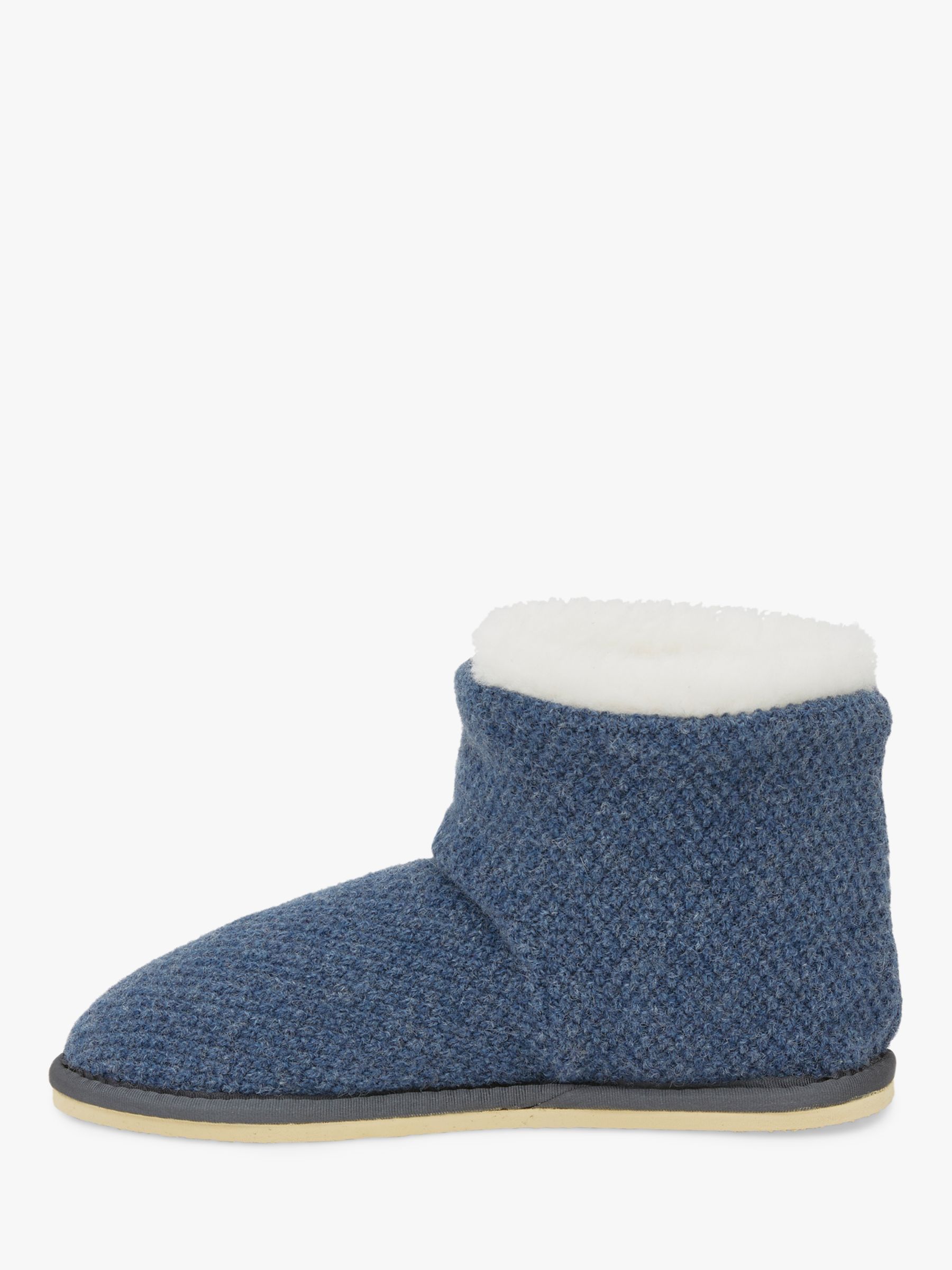 Celtic & Co. Knitted Boot Slippers, Indigo at John Lewis & Partners