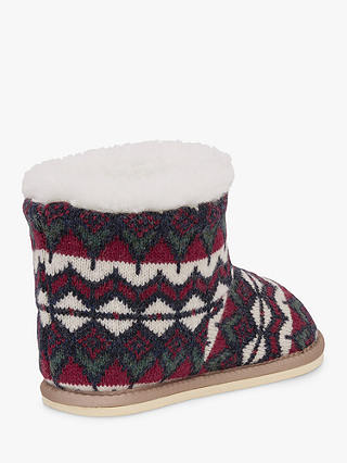 Celtic & Co. Knitted Wool Shortie Slippers, Nordic