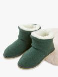 Celtic & Co. Knitted Boot Slippers, Bottle Green