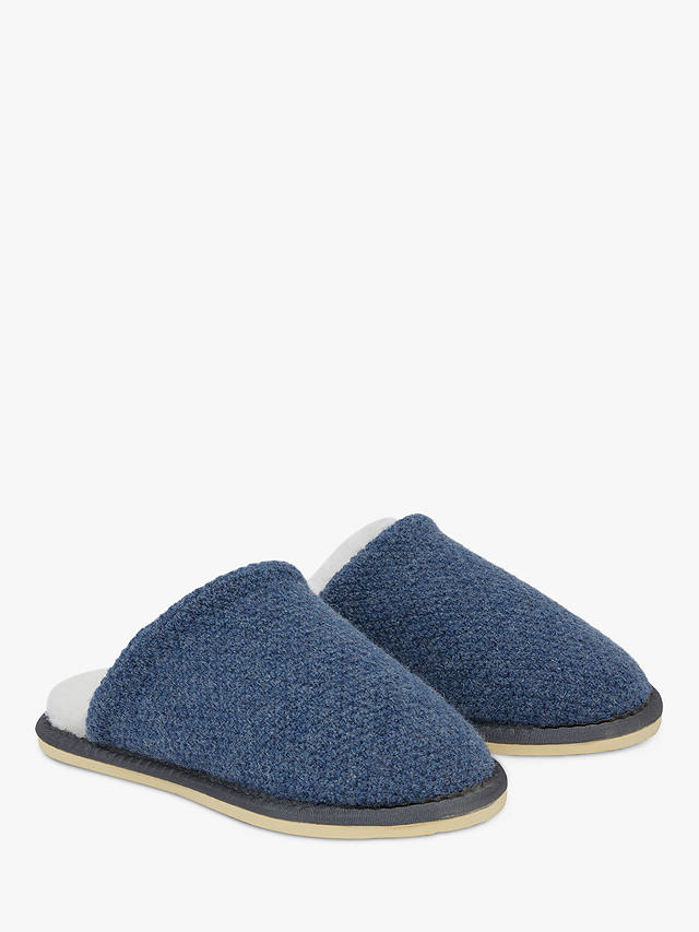 Celtic & Co. Knitted Wool Mules, Indigo