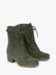 Celtic & Co. Suede Block Heel Derby Boots, Olive