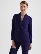 Whistles Crepe Single Buttoned Blazer, Black at John Lewis & Partners