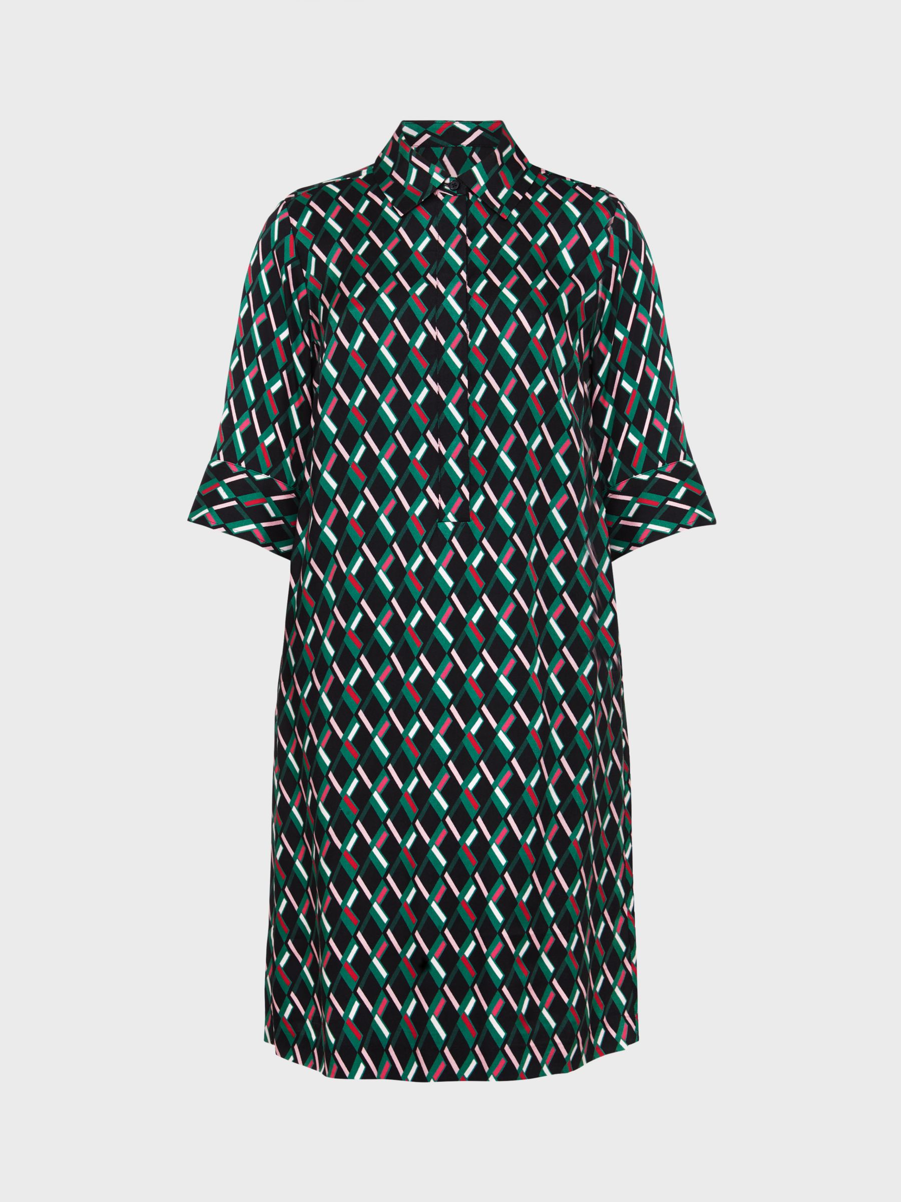 Hobbs Marciella Dress, Black/Multi at John Lewis & Partners