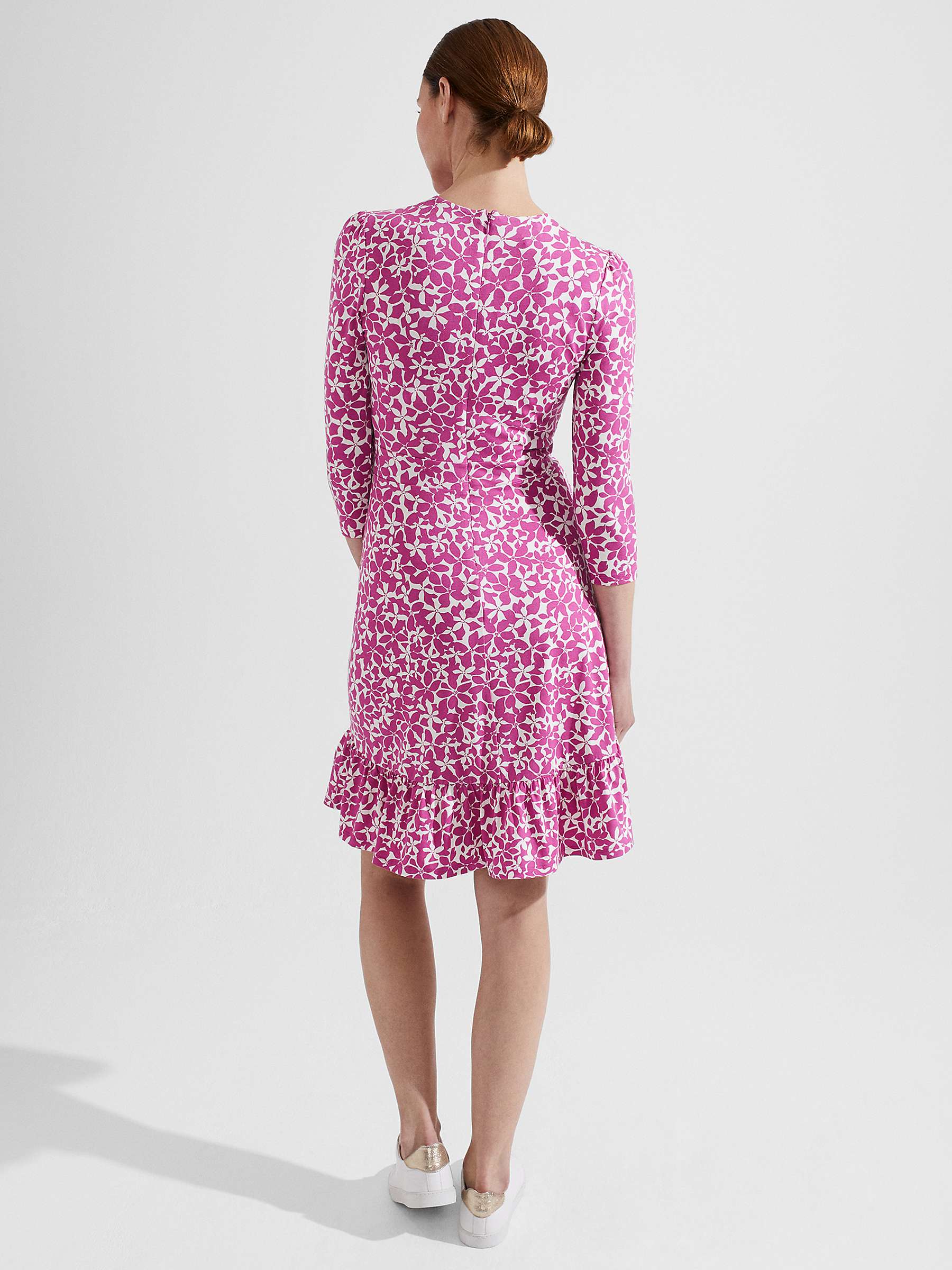 Buy Hobbs Ami Floral Jersey Dress, Pink/Multi Online at johnlewis.com