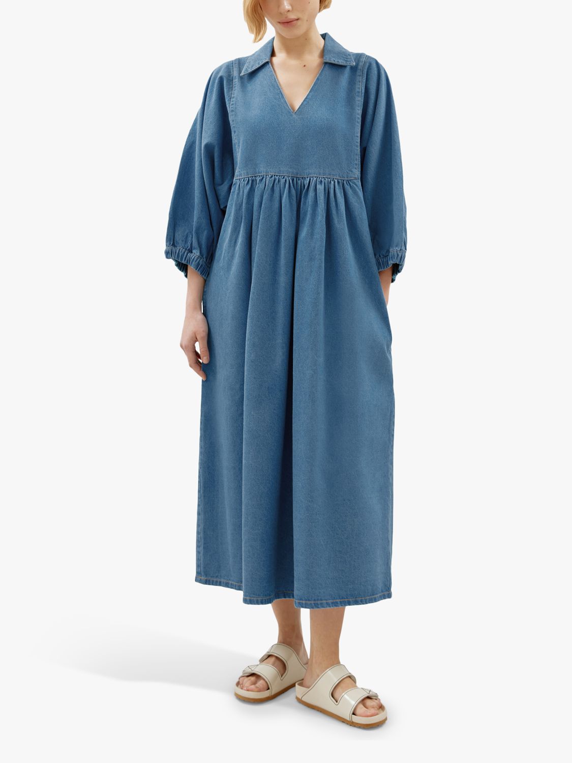 Albaray Denim Midi Dress, Indigo at John Lewis & Partners