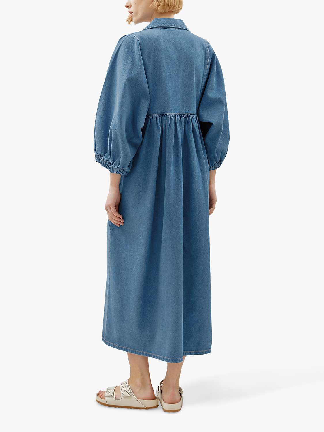 Buy Albaray Denim Midi Dress, Indigo Online at johnlewis.com