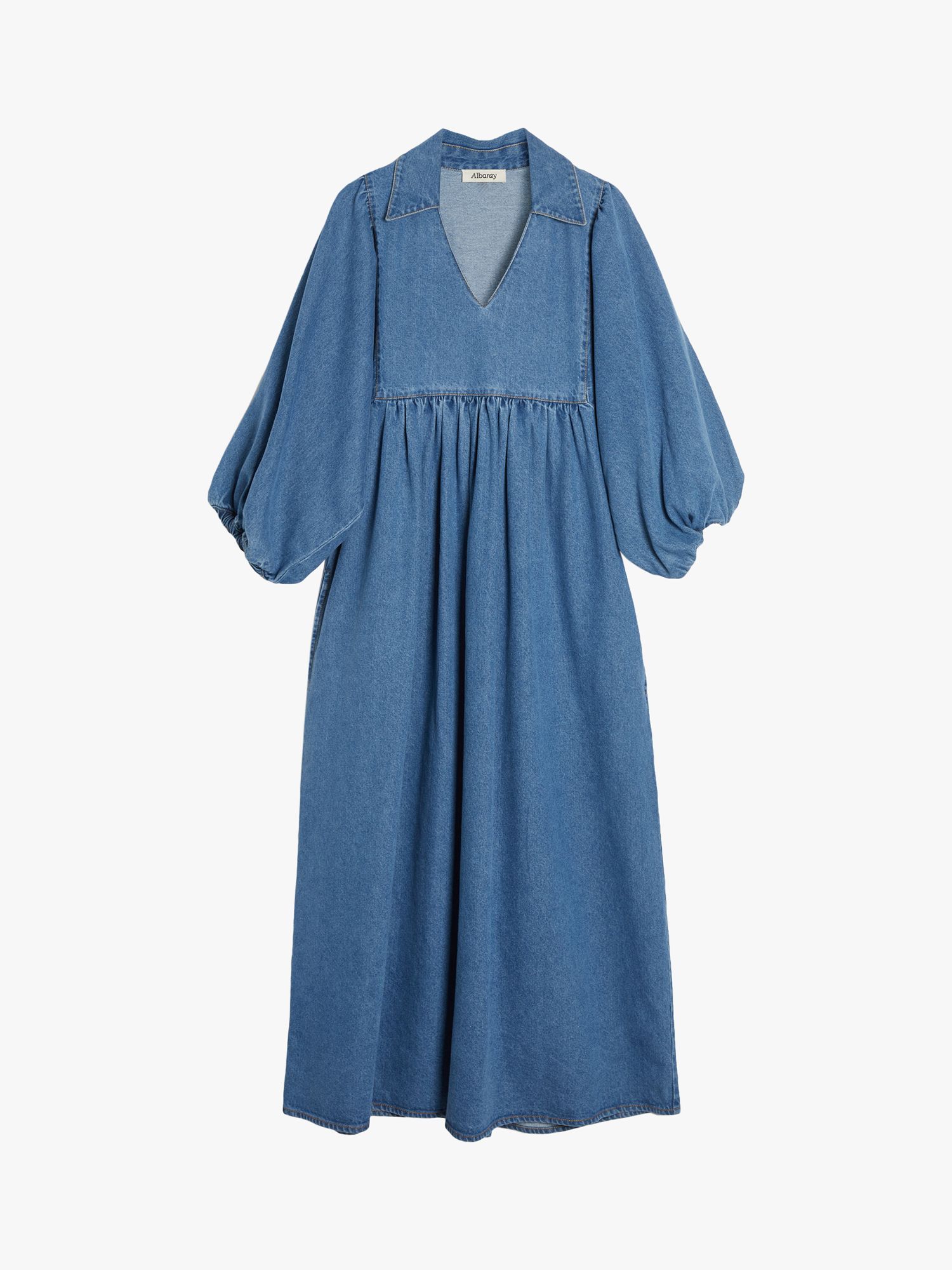 Albaray Denim Midi Dress, Indigo, 12
