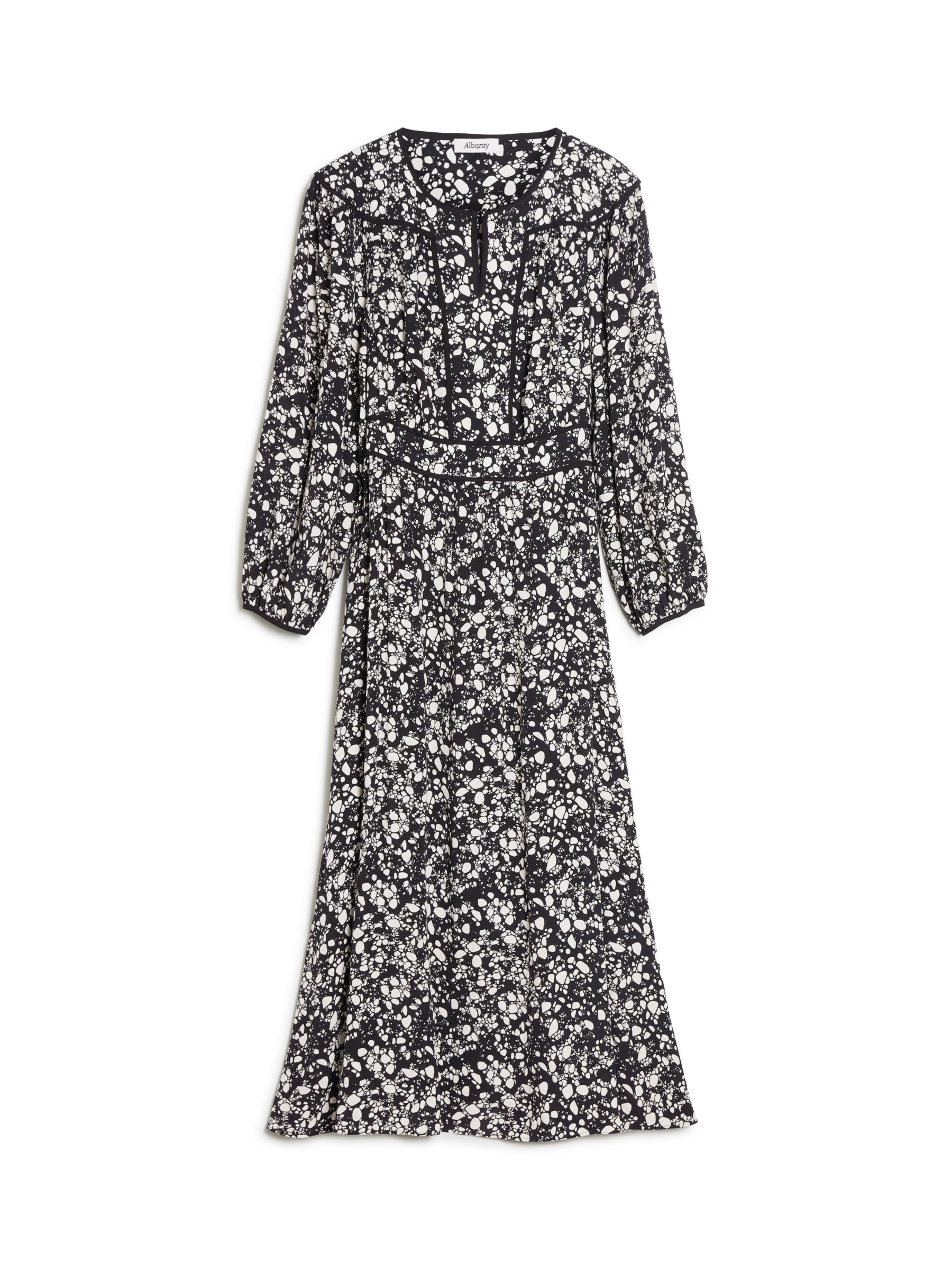 Albaray Pebble Print Midi Dress, Black/White at John Lewis & Partners