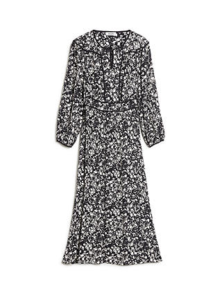 Albaray Pebble Print Midi Dress, Black/White