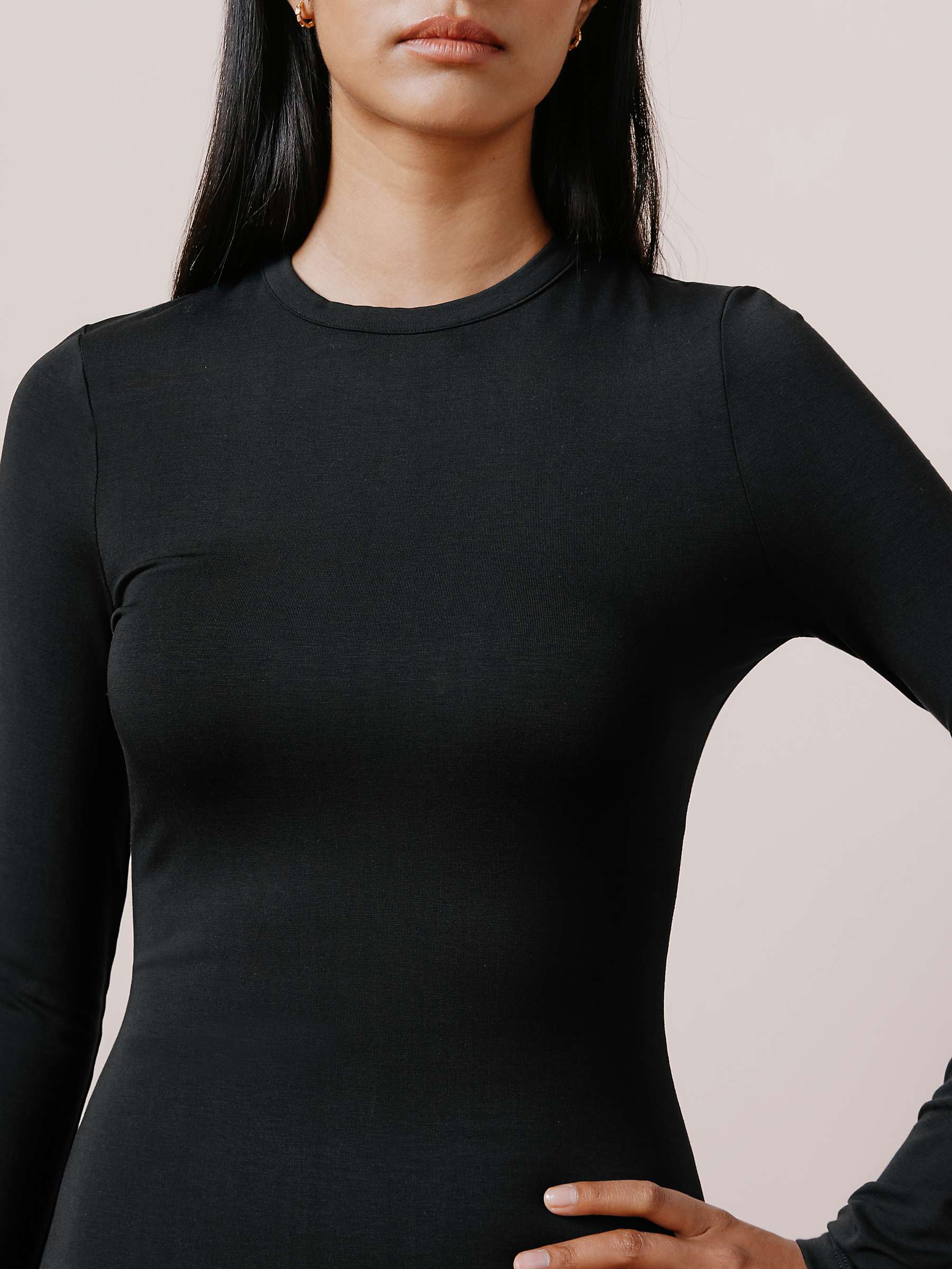 Buy Albaray Maxi Column Jersey Dress, Black Online at johnlewis.com