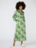 Ro&Zo Monochrome Abstract Leaf Print Midi Dress