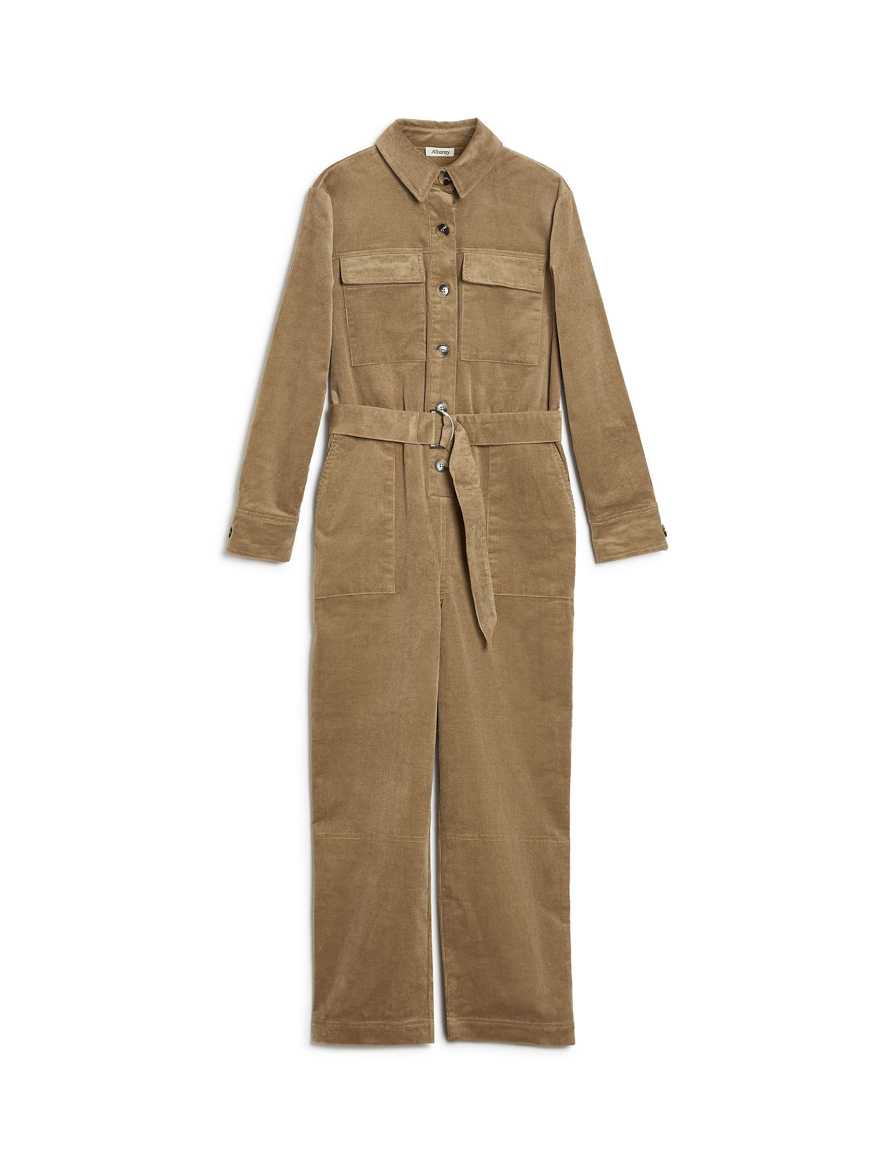 Buy Albaray Cord Utility Jumpsuit, Tan Online at johnlewis.com