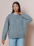 Albaray Crew Neck Oversized Jumper, Grey