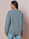 Albaray Crew Neck Oversized Jumper, Grey