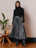Albaray Satin Pleated Midi Skirt