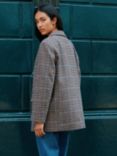 Albaray Small Check Wool Blend Blazer, Black/Multi