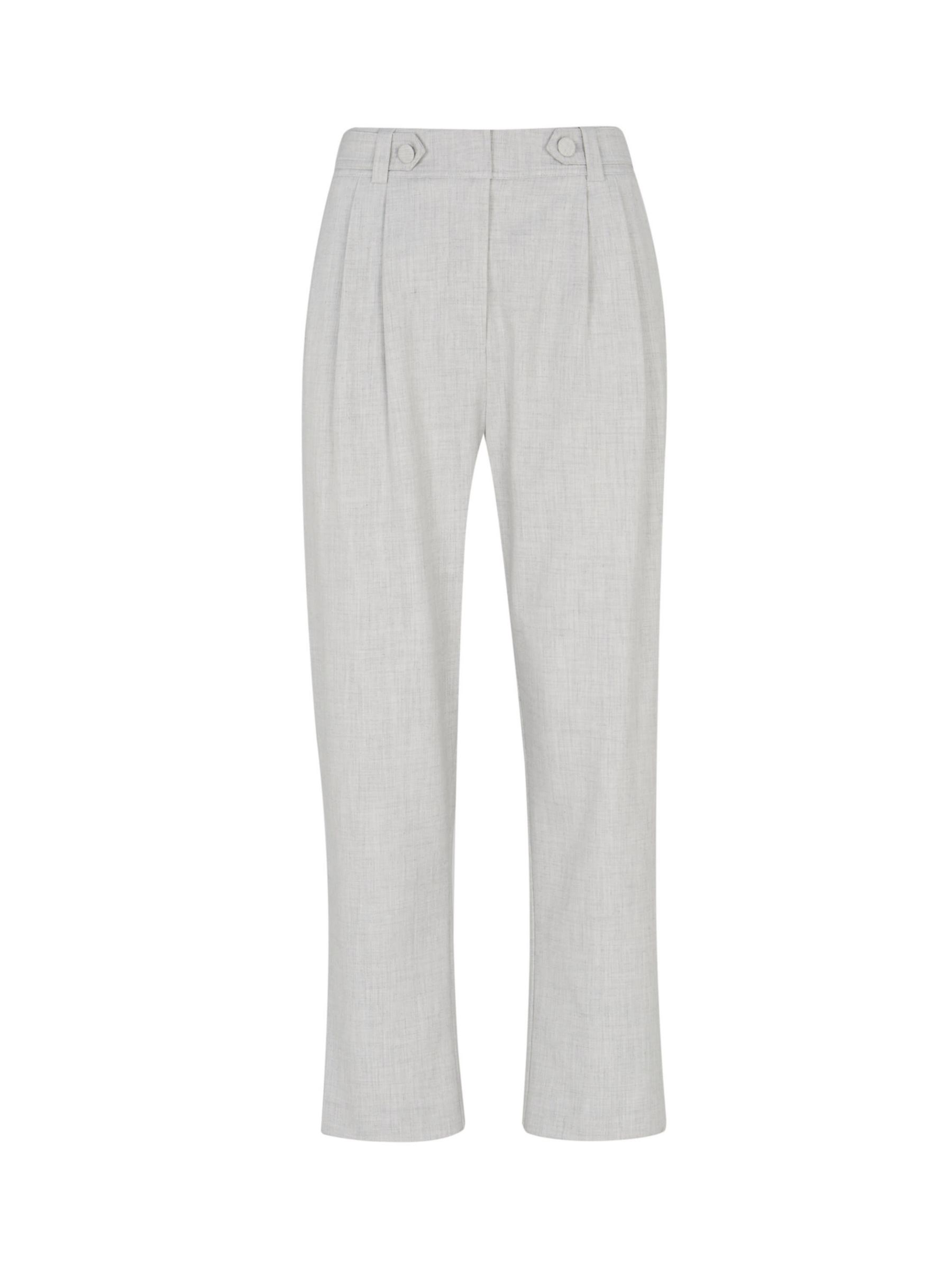 Mint Velvet Tapered Trousers, Light Grey, XS Regular