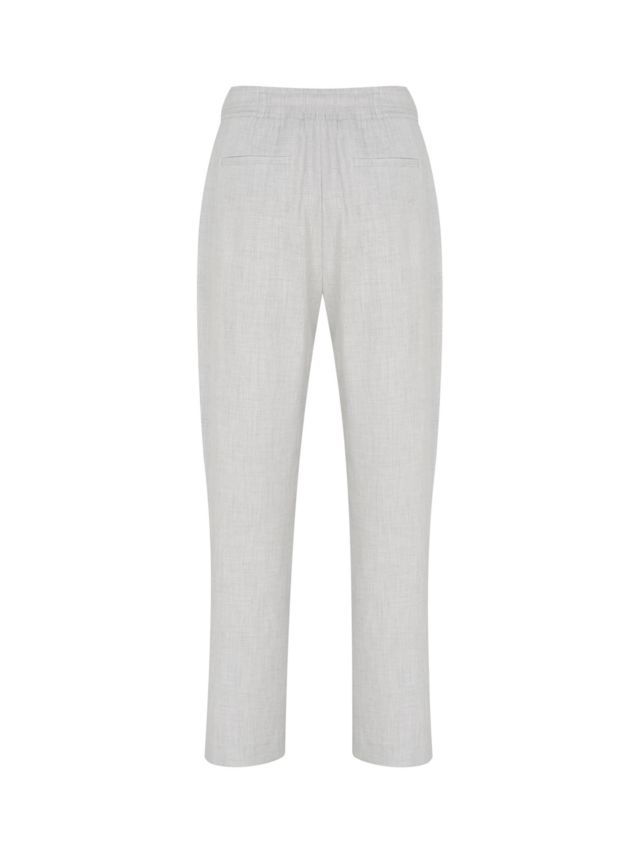 Mint Velvet Tapered Trousers, Light Grey, XS Regular