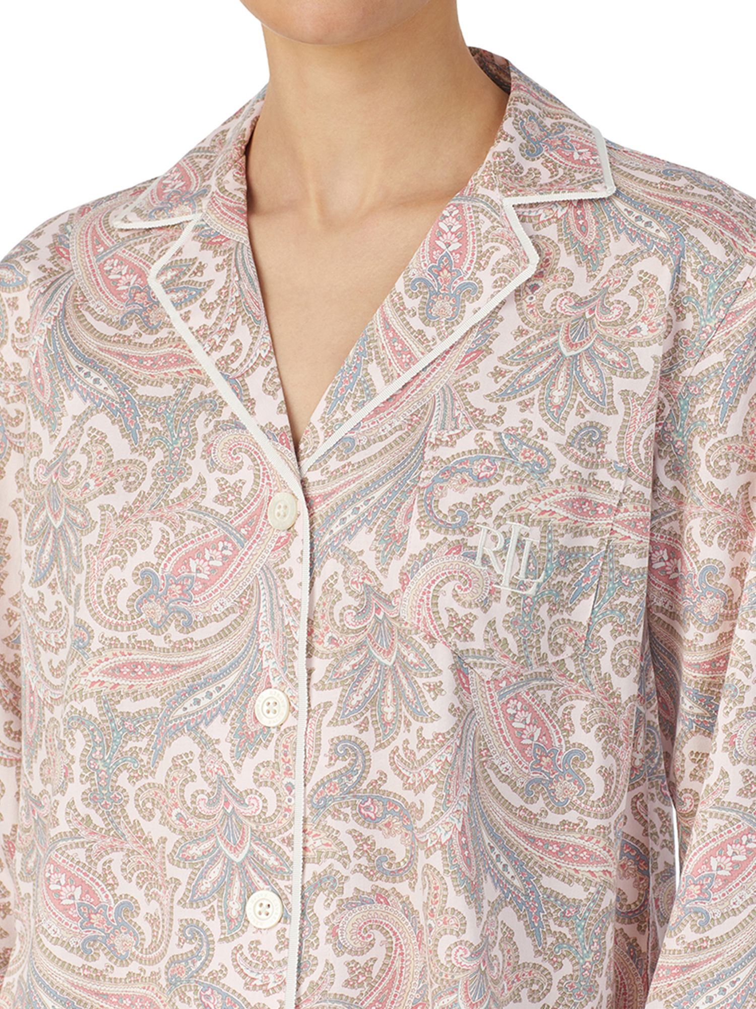 Lauren Ralph Lauren Classic Paisley Shirt Pyjama Set, Multi