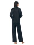 Lauren Ralph Lauren Solid Satin Long Sleeve Pyjama Set, Black