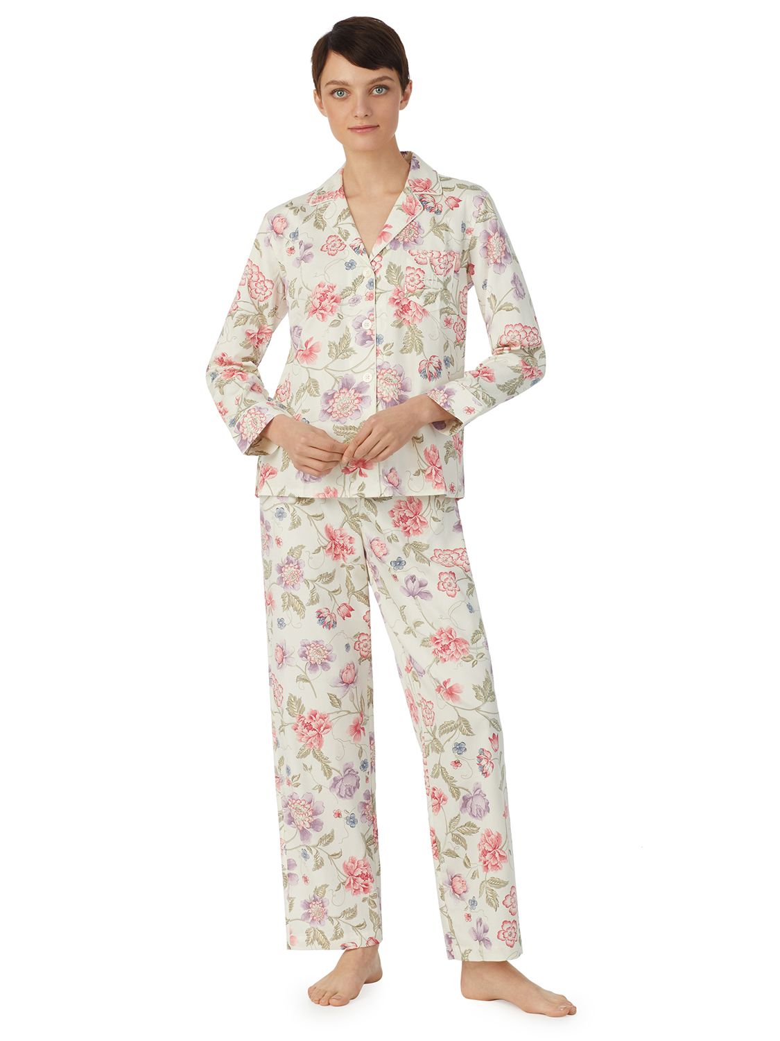 Buy Lauren Ralph Lauren Floral Shirt Pyjama Set, Multi Online at johnlewis.com