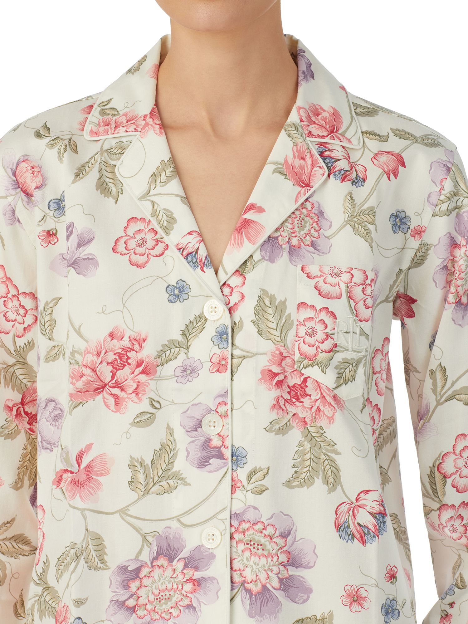 Buy Lauren Ralph Lauren Floral Shirt Pyjama Set, Multi Online at johnlewis.com