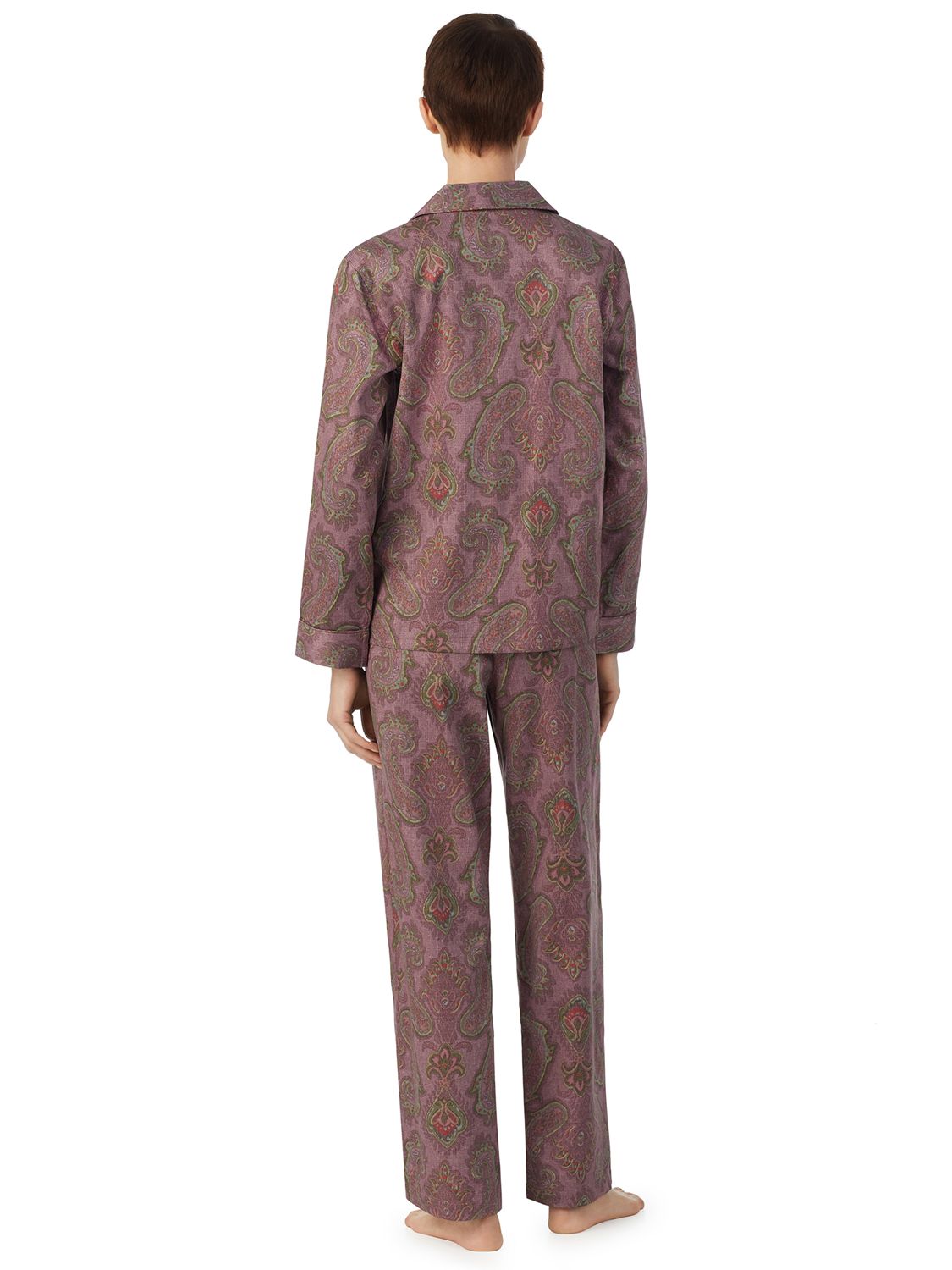 Buy Lauren Ralph Lauren Paisley Shirt Pyjama Set, Purple Online at johnlewis.com