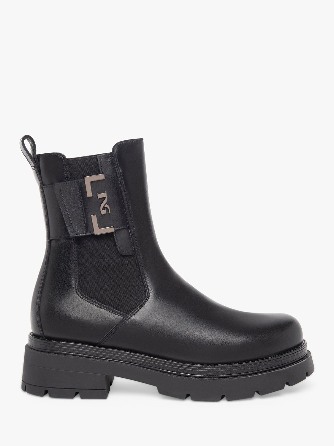 NeroGiardini Chelsea Leather Boots, Black at John Lewis & Partners