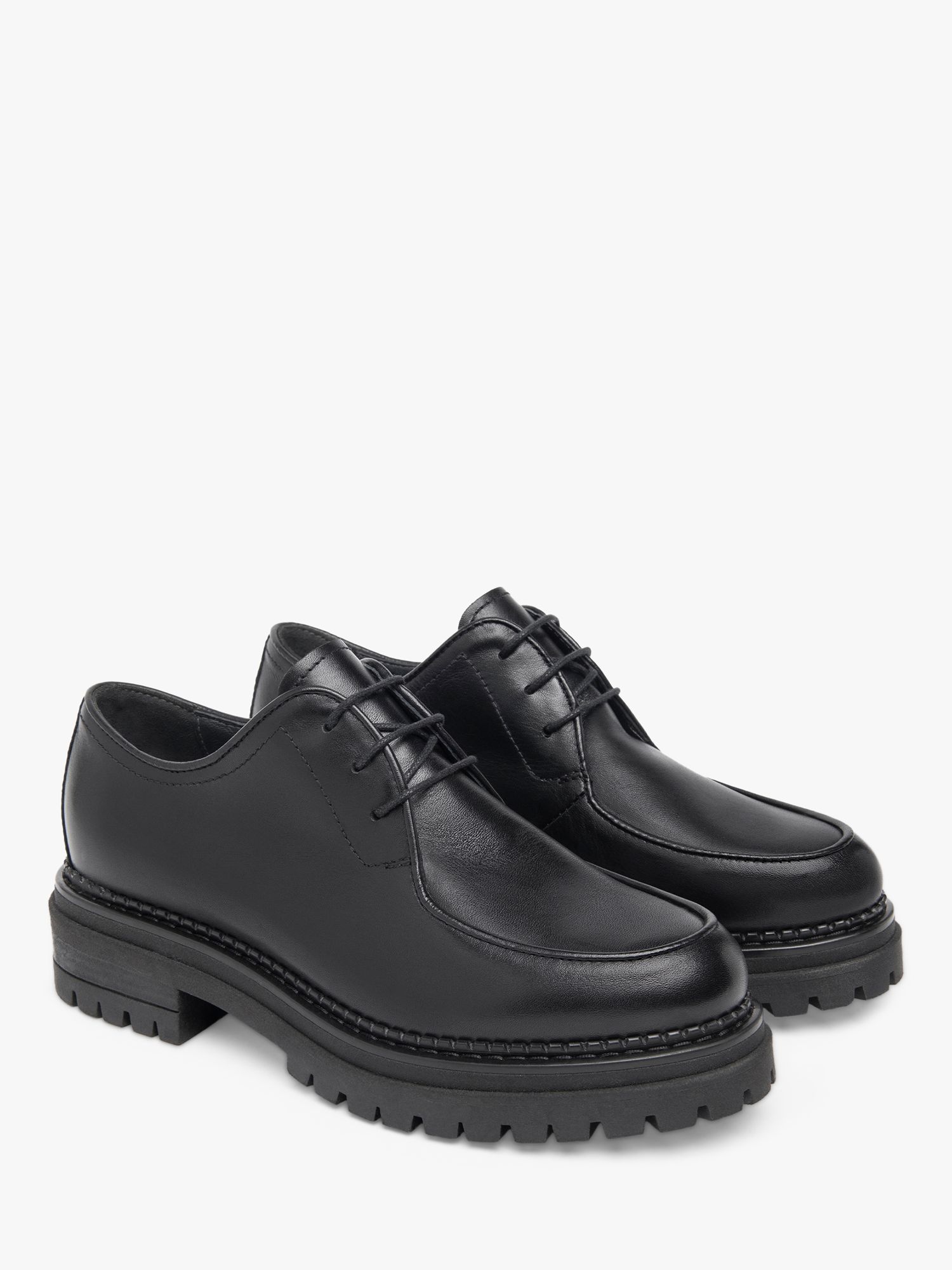 NeroGiardini Moccasin Toe Leather Loafers, Black