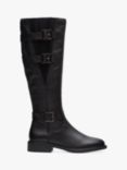 Clarks Cologne Leather Knee High Boots, Black