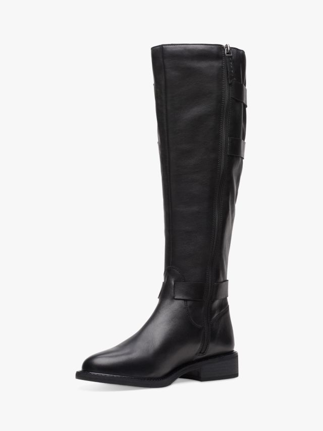 Clarks leather sale riding boots