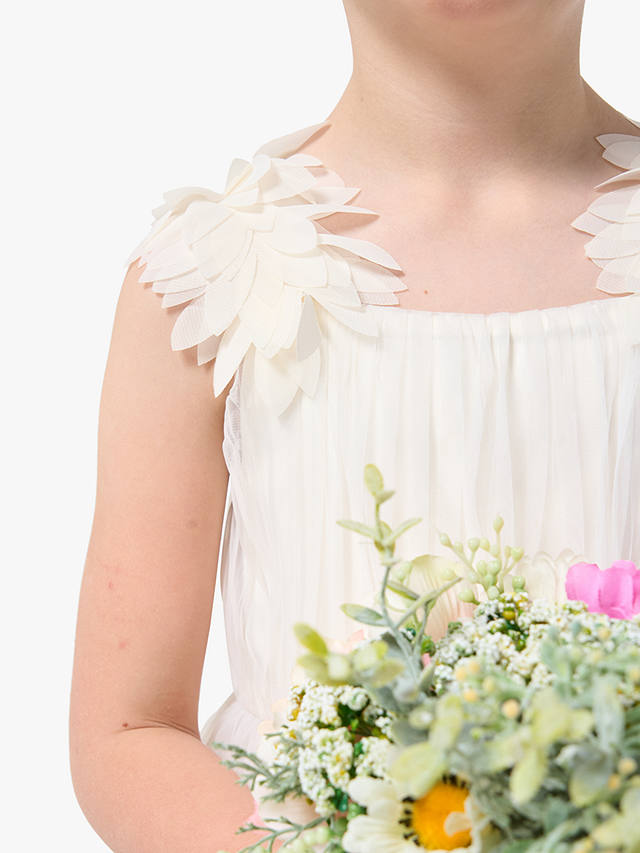 Angel & Rocket Valerie Petal Shoulder Bridesmaid Dress, White